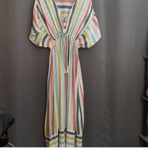 Boho colorful striped Mira kaftan